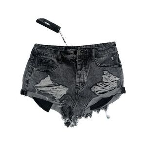 Fashion Nova Distressed Denim Shorts - ACID WASH